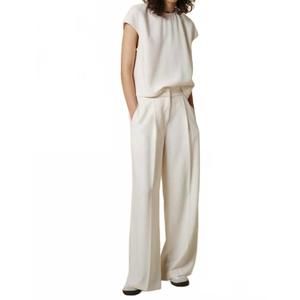 NEW SAINT ART neve crepe pant in ivory